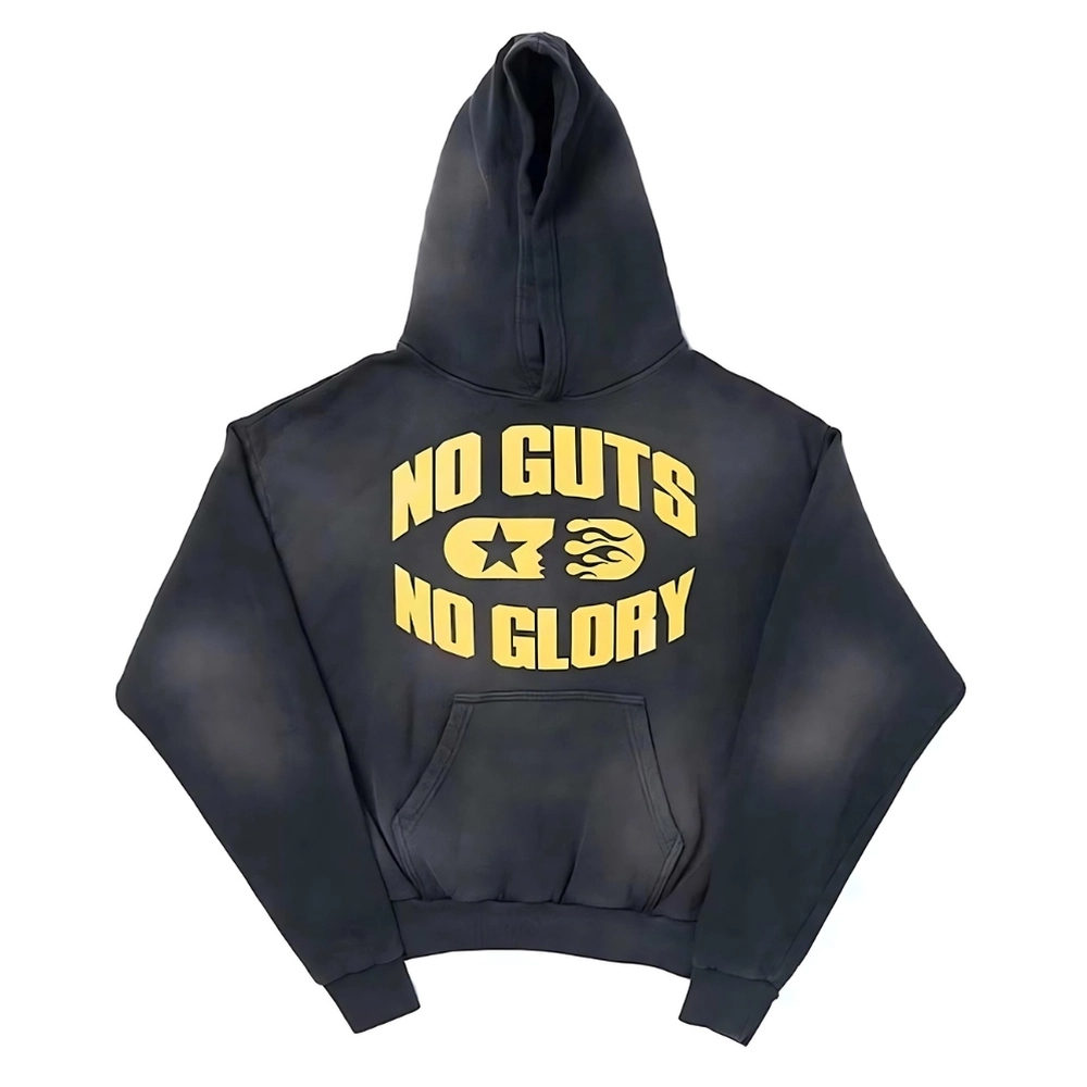 Hellstar No Glory No Guts Unisex Hoodie Black Hellstar No Glory No Guts Unisex Hoodie Black