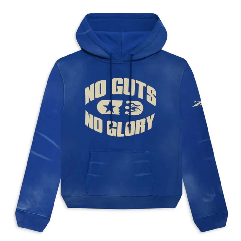 Hellstar No Glory No Guts Unisex Hoodie Blue Hellstar No Glory No Guts Unisex Hoodie Blue