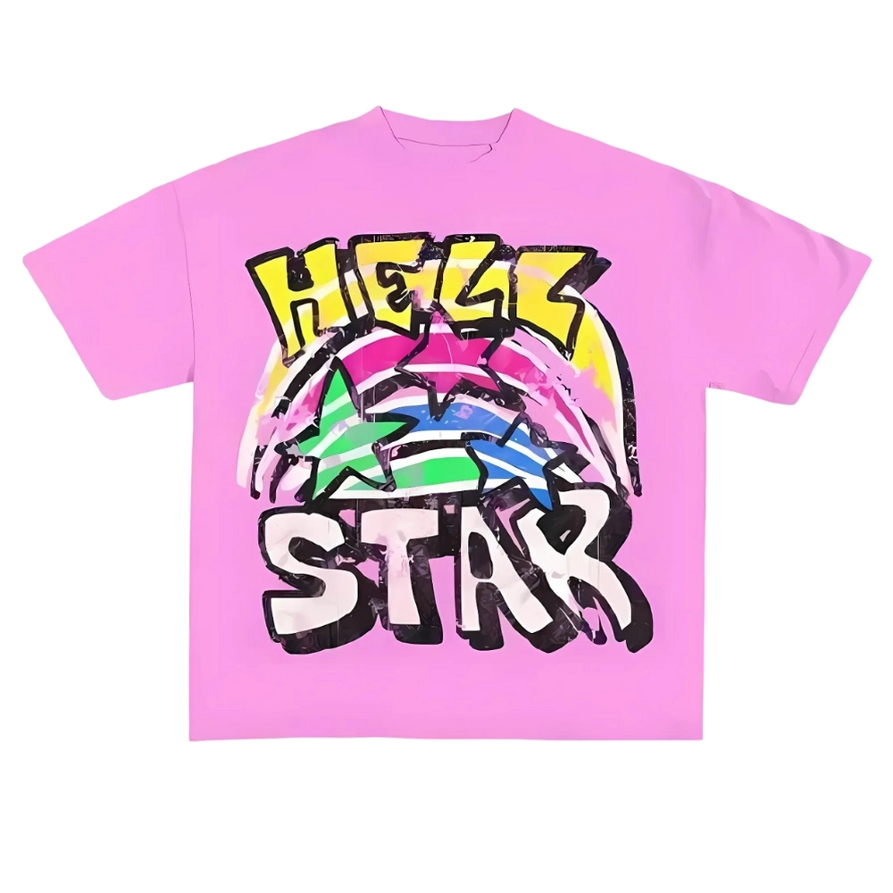 Hellstar Rainbow Logo Unisex T-Shirt Pink Hellstar Rainbow Logo Unisex T-Shirt Pink
