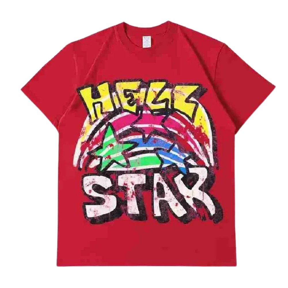 Hellstar Rainbow Logo Unisex T-Shirt Red Hellstar Rainbow Logo Unisex T-Shirt Red