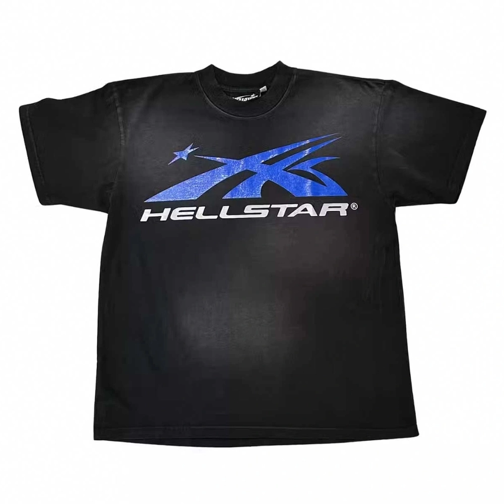 Hellstar Sport Logo Blue Gel Unisex Tee Black Hellstar Sport Logo Blue Gel Unisex Tee Black