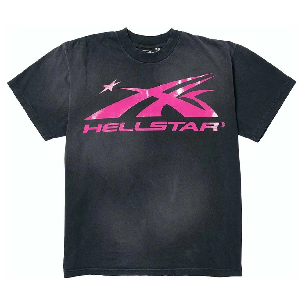 Hellstar Sport Logo Gel Pink Tee Black Hellstar Sport Logo Gel Pink Tee Black
