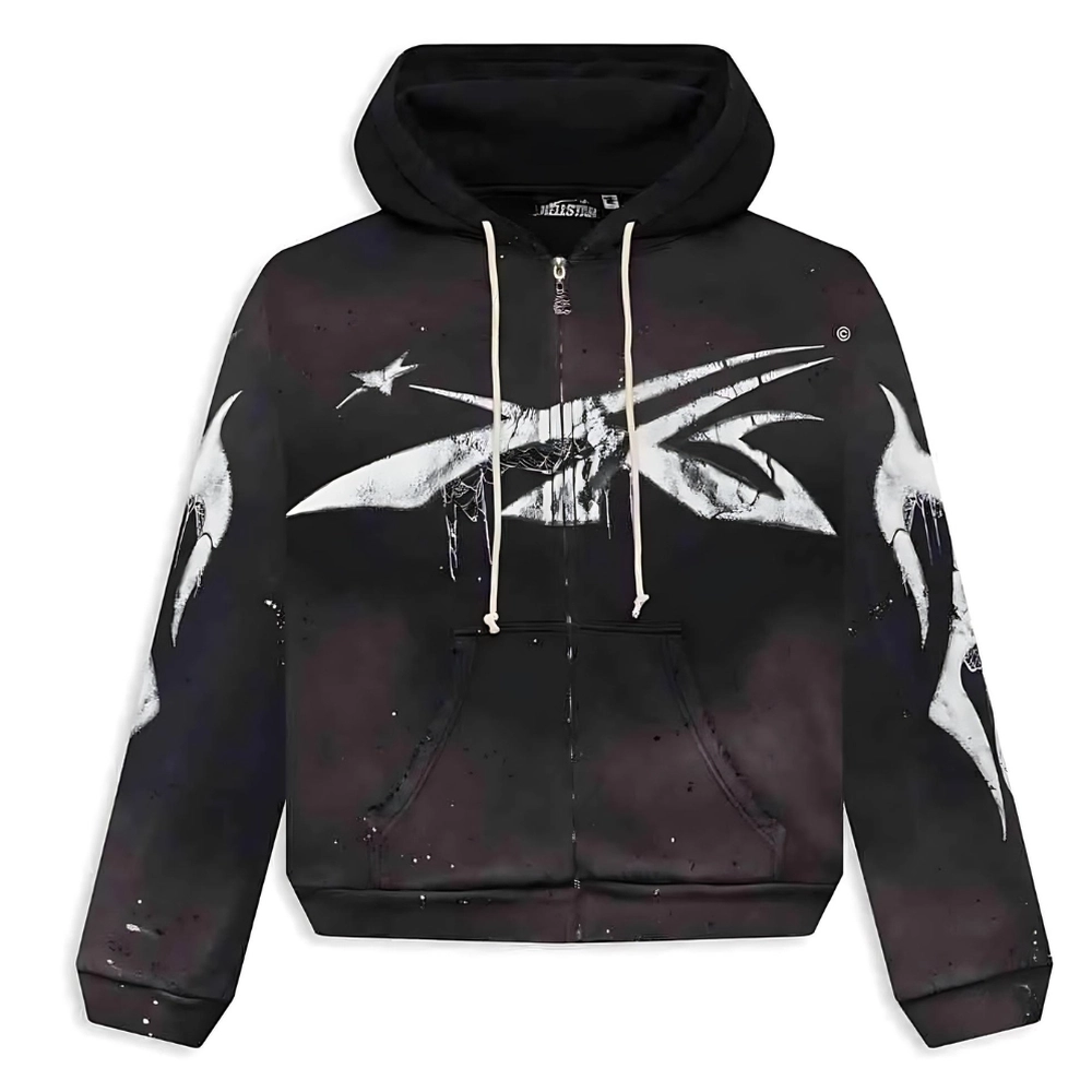 Hellstar Sport Spiderweb Zip Hoodie Black Hellstar Sport Spiderweb Zip Hoodie Black