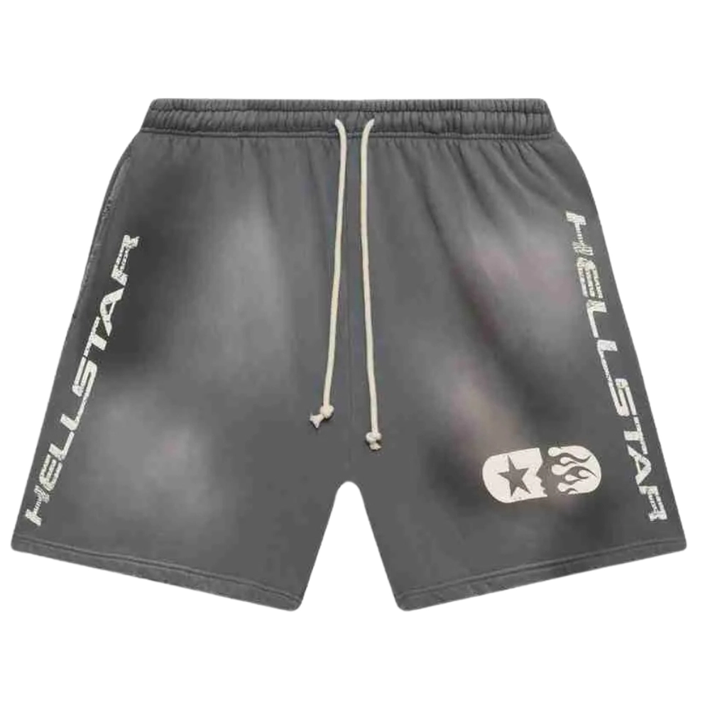 Hellstar Studios Flame Shorts Grey Hellstar Studios Flame Shorts Grey