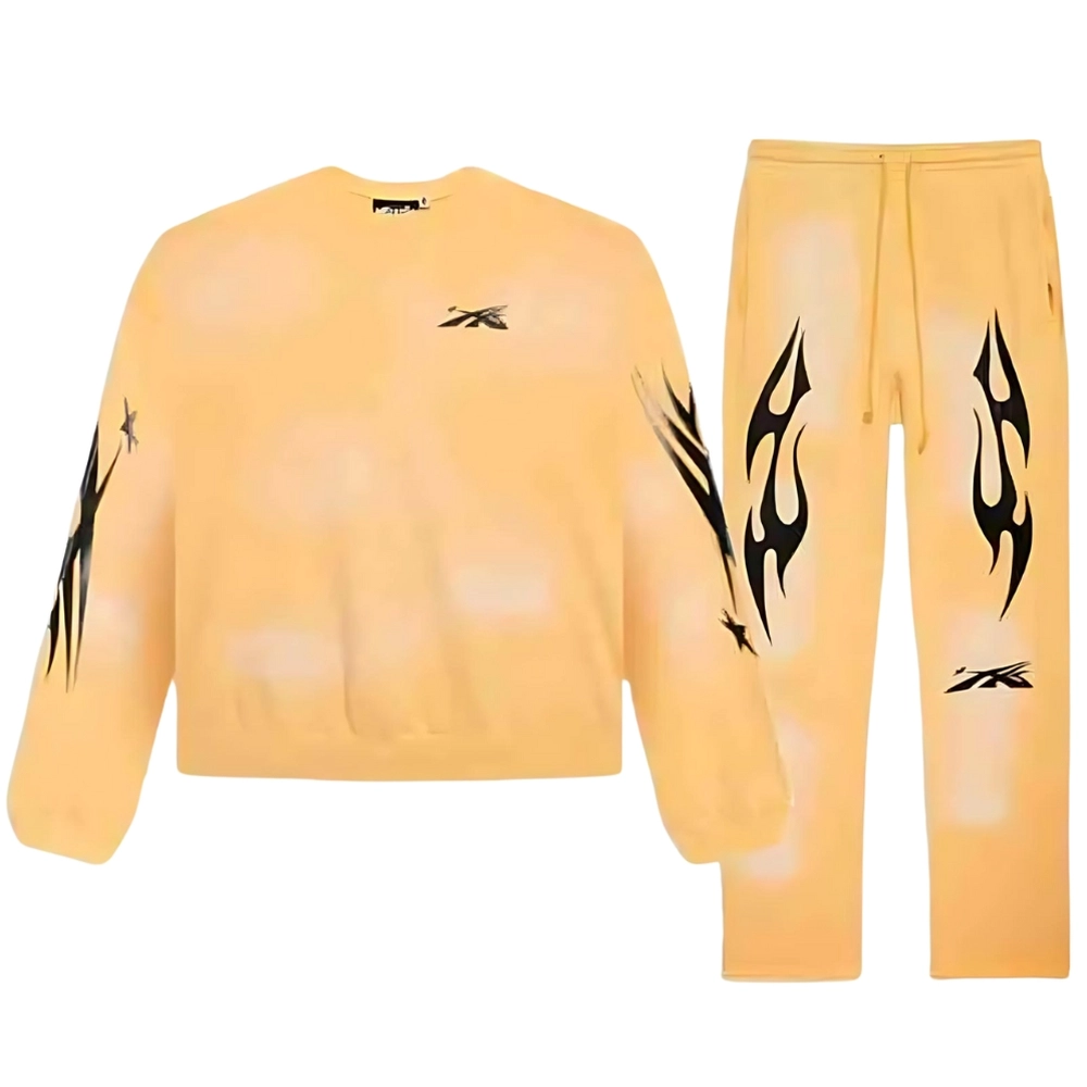 Hellstar Studios Flame Tracksuit Yellow Hellstar Studios Flame Tracksuit Yellow