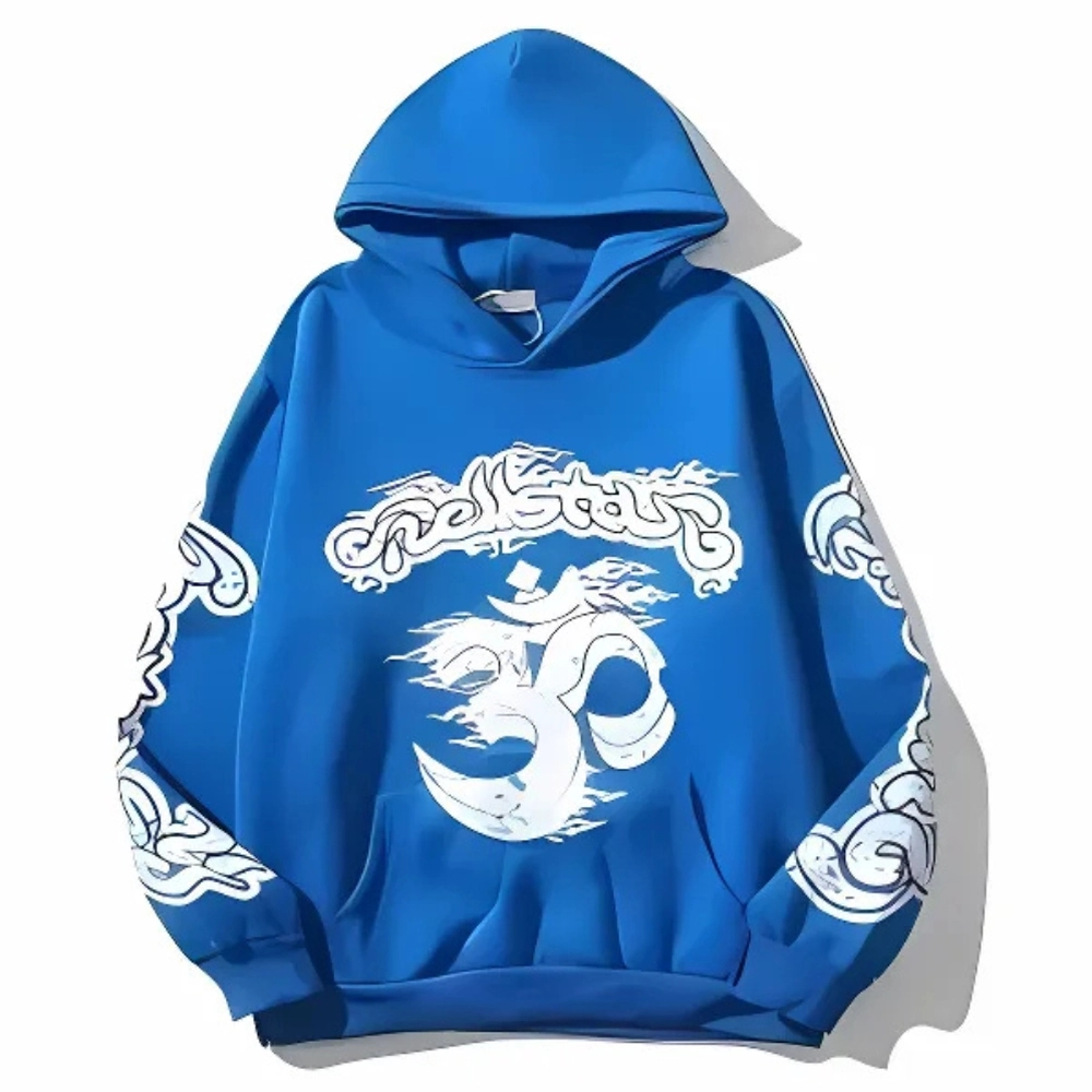 Hellstar Studios Oversized Yoga Hoodie Blue Hellstar Studios Oversized Yoga Hoodie Blue