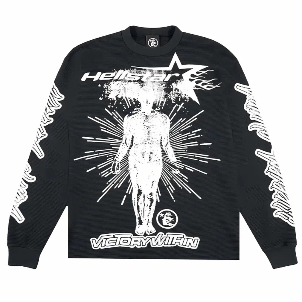 Hellstar Thermal Studios Victory Sweatshirt Black Hellstar Thermal Studios Victory Sweatshirt Black