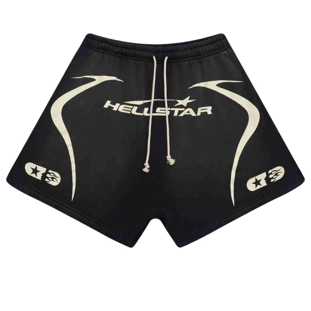 Hellstar Warm Up Streetwear Shorts Black Hellstar Warm Up Streetwear Shorts Black