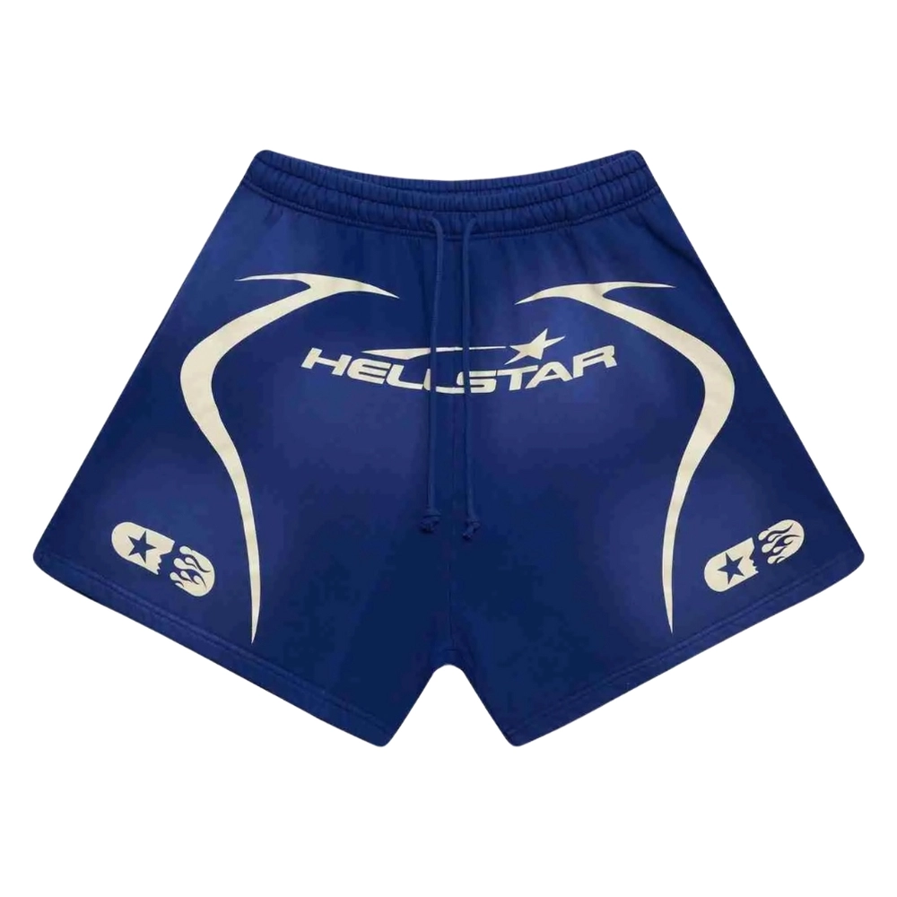 Hellstar Warm Up Streetwear Shorts Blue Hellstar Warm Up Streetwear Shorts Blue