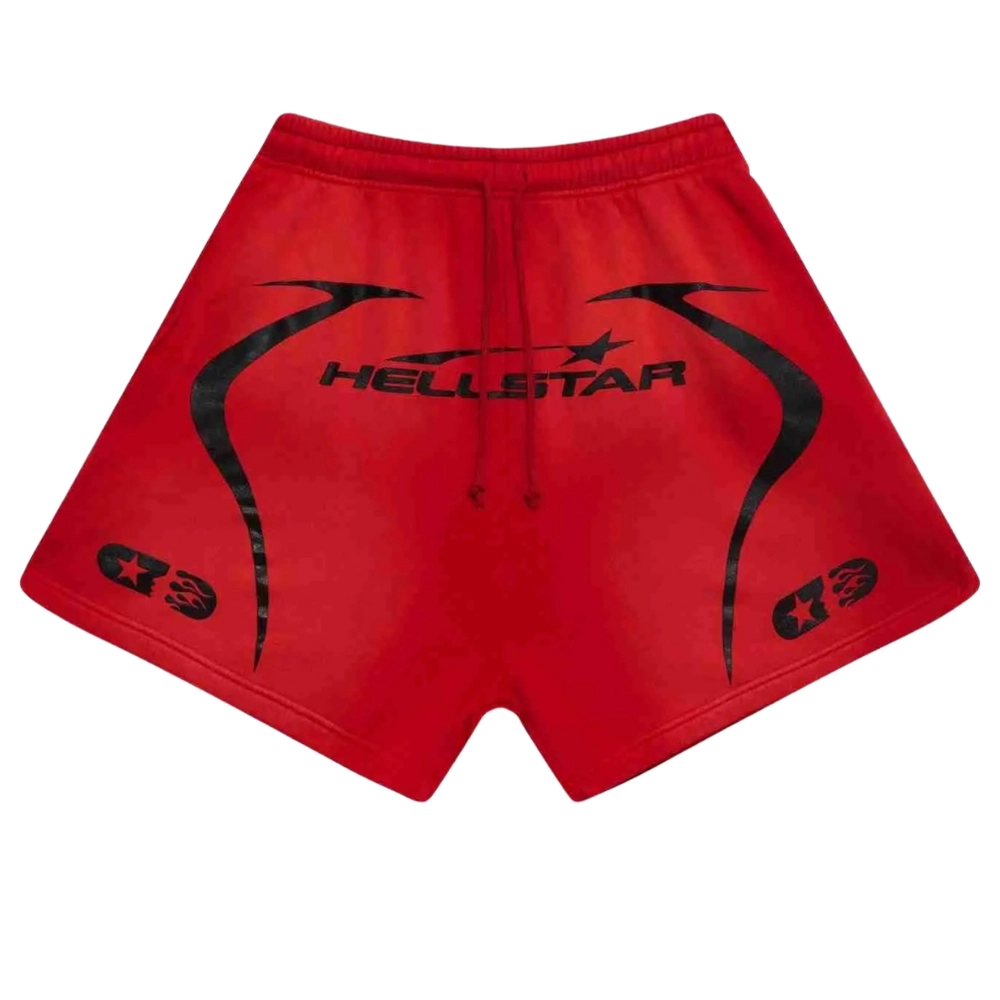 Hellstar Warm Up Streetwear Shorts Red Hellstar Warm Up Streetwear Shorts Red