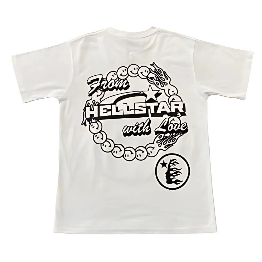 Hellstar With Love Logo Shirt White Hellstar With Love Logo Shirt White